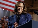 US Vice President and Democratic presidential nominee Kamala Harris smiles during a campaign rally at Michigan State University's Jenison Field House in East Lansing, Michigan, on November 3, 2024. US Vice President and Democratic presidential nominee Kamala Harris smiles during a campaign rally at Michigan State University's Jenison Field House in East Lansing, Michigan, on November 3, 2024.
