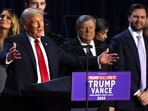 The family members who joined Trump on stage included Melania Trump, sons Eric, 40, and Donald Trump Jr., 46, Barron, 18, daughters, Tiffany, 31, and Ivanka and granddaughter Kai, 17.
