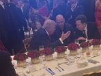 Tuesday, November 5: Donald Trump, UFC's Dana White and Elon Musk caught in a dialogue at the former president's election night watch party at Mar-a-Lago beach resort in Florida.