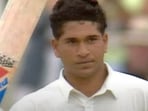 Sachin Tendulkar celebrates his century at the SCG in 1992. Sachin Tendulkar celebrates his century at the SCG in 1992.
