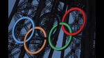 FILE - A general view of the Olympic rings displayed on the Eiffel Tower is pictured during the opening ceremony for the 2024 Summer Olympic Games. (Nir Elias/Pool Photo via AP, File) (AP)