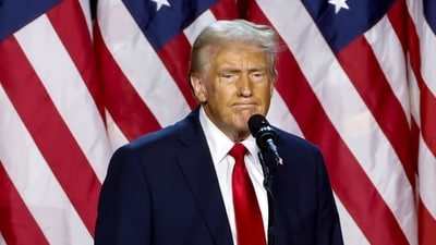 Donald Trump says ‘God spared my life for a reason’ in victory speech (Photographer: Eva Marie Uzcategui/Bloomberg) (Bloomberg)