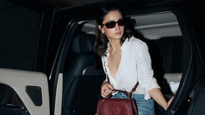 Alia Bhatt serves superstar energy in stylish outfit. Alia Bhatt serves superstar energy in stylish outfit.