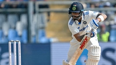 India's Virat Kohli plays a shot during the third day of the third and final Test cricket match between India and New Zealand at the Wankhede Stadium. (AFP) India's Virat Kohli plays a shot during the third day of the third and final Test cricket match between India and New Zealand at the Wankhede Stadium. (AFP)