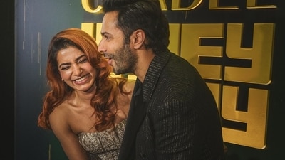 Samantha Ruth Prabhu and Varun Dhawan looked confident at the premiere of Citadel: Honey Bunny. Samantha Ruth Prabhu and Varun Dhawan looked confident at the premiere of Citadel: Honey Bunny.