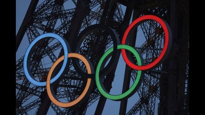 FILE - A general view of the Olympic rings displayed on the Eiffel Tower is pictured during the opening ceremony for the 2024 Summer Olympic Games. (Nir Elias/Pool Photo via AP, File) (AP) FILE - A general view of the Olympic rings displayed on the Eiffel Tower is pictured during the opening ceremony for the 2024 Summer Olympic Games. (Nir Elias/Pool Photo via AP, File) (AP)