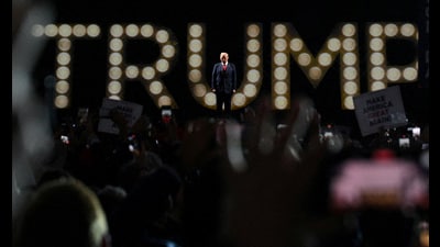 FILE PHOTO: Republican presidential nominee and former U.S. President Donald Trump takes the stage on Day 4 of the Republican National Convention (RNC), at the Fiserv Forum in Milwaukee, Wisconsin, U.S., July 18, 2024. REUTERS/Callaghan O'hare/File Photo (REUTERS) FILE PHOTO: Republican presidential nominee and former U.S. President Donald Trump takes the stage on Day 4 of the Republican National Convention (RNC), at the Fiserv Forum in Milwaukee, Wisconsin, U.S., July 18, 2024. REUTERS/Callaghan O'hare/File Photo (REUTERS)