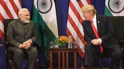 In this November 13, 2017, Indian Prime Minister Narendra Modi meets the then President of United States of America (USA) Donald Trump in Manila. (PTI) In this November 13, 2017, Indian Prime Minister Narendra Modi meets the then President of United States of America (USA) Donald Trump in Manila. (PTI)