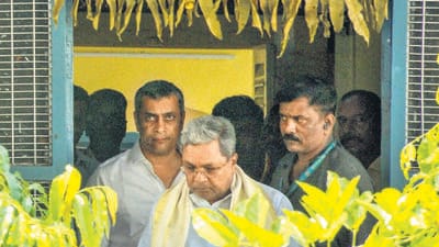 Karnataka chief minister Siddaramaiah leaves the office of Lokayukta after being questioned in the MUDA site allotment case in Mysuru on Wednesday. (PTI) Karnataka chief minister Siddaramaiah leaves the office of Lokayukta after being questioned in the MUDA site allotment case in Mysuru on Wednesday. (PTI)