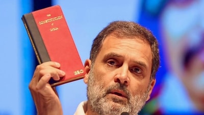 Nagpur: Congress leader Rahul Gandhi addresses the Samvidhan Samman Sammelan. (PTI) Nagpur: Congress leader Rahul Gandhi addresses the Samvidhan Samman Sammelan. (PTI)