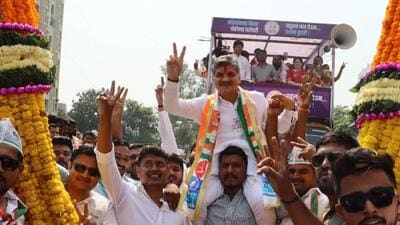 Rahul Kalate during a poll rally. (HT FILE)