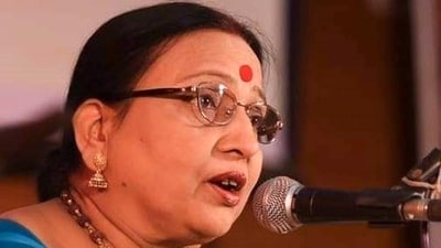 Renowned folk singer Sharda Sinha died at the All India Institute of Medical Sciences (AIIMS) in New Delhi. (PTI Photo) (PTI)
