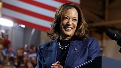 Three American women prayed in Kamala Harris' ancestral village for her presidential victory. (AFP) Three American women prayed in Kamala Harris' ancestral village for her presidential victory. (AFP)