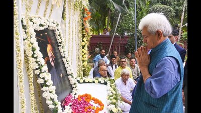 The 59 year old politician was recently elected to the J&K legislative assembly from Nagrota assembly segment. (HT Photo)
