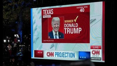 Trump supporters gathered in Florida on election night expecting the ex-president to speak. (Getty Images via AFP) Trump supporters gathered in Florida on election night expecting the ex-president to speak. (Getty Images via AFP)