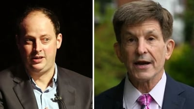 US top election forecasters Allan Lichtman and Nate Silver (AFP/Getty)