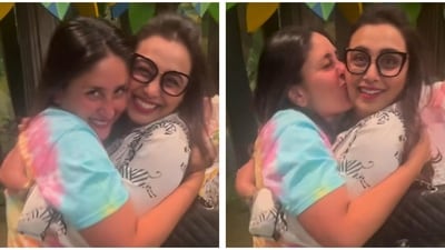 Kareena Kapoor and Rani Mukerji were all smiles in the new video. Kareena Kapoor and Rani Mukerji were all smiles in the new video.