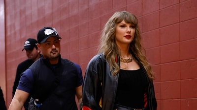 Taylor Swift arrives before the game between the Kansas City Chiefs and the Tampa Bay buccaneers at GEHA Field at Arrowhead Stadium on November 04, 2024 in Kansas City, Missouri. (Getty Images via AFP) Taylor Swift arrives before the game between the Kansas City Chiefs and the Tampa Bay buccaneers at GEHA Field at Arrowhead Stadium on November 04, 2024 in Kansas City, Missouri. (Getty Images via AFP)