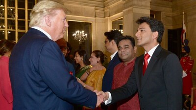 The photo was clicked at Rashtrapati Bhavan in 2020 during a dinner hosted by then President Ram Nath Kovind in honour of Donald Trump. (Instagram/vikaskhannagroup) The photo was clicked at Rashtrapati Bhavan in 2020 during a dinner hosted by then President Ram Nath Kovind in honour of Donald Trump. (Instagram/vikaskhannagroup)