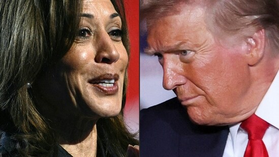 US Vice President and Democratic presidential candidate Kamala Harris and former US President and Republican presidential candidate Donald Trump (AFP)