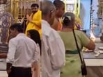 Sudha Murty, along with Narayan Murthy, Rishi Sunak, and Akshata Murty, visited Raghavendra Swamy Mutt in Bengaluru. Sudha Murty, along with Narayan Murthy, Rishi Sunak, and Akshata Murty, visited Raghavendra Swamy Mutt in Bengaluru.