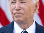  US President Joe Biden addresses the nation from the Rose Garden of the White House in Washington, DC, November 7, 2024.