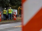 Construction workers in Atlanta, Georgia, US, on Wednesday, Nov. 6, 2024. Construction workers in Atlanta, Georgia, US, on Wednesday, Nov. 6, 2024.