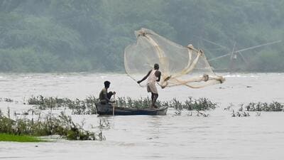 A man fishes in the Yamuna earlier this year. (Representative photo/HT Archive) A man fishes in the Yamuna earlier this year. (Representative photo/HT Archive)