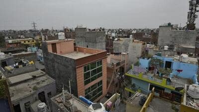 A view of a colony at Mithapur Badapur in New Delhi (HT FILE PHOTO)