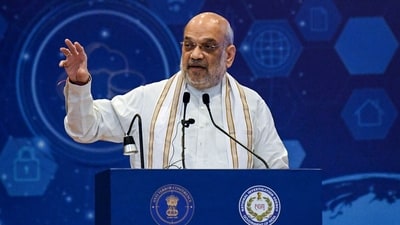 Union Home Minister and Minister of Cooperation Amit Shah addresses the Anti-Terror Conference (ANI Photo/Rahul Singh) (Rahul Singh ) Union Home Minister and Minister of Cooperation Amit Shah addresses the Anti-Terror Conference (ANI Photo/Rahul Singh) (Rahul Singh )