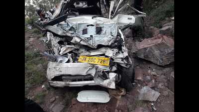 Mangled remains of the vehicle. (HT Photo)