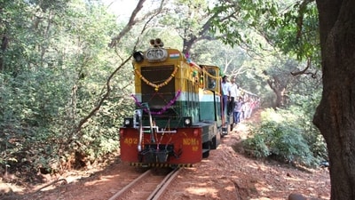Matheran-Neral mini toy train resumes service after monsoon break. (HT photo) Matheran-Neral mini toy train resumes service after monsoon break. (HT photo)