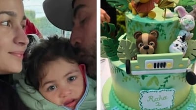 Alia Bhatt and Ranbir Kapoor's daughter Raha Kapoor's 2nd birthday celebration had a customized safari-themed cake Alia Bhatt and Ranbir Kapoor's daughter Raha Kapoor's 2nd birthday celebration had a customized safari-themed cake