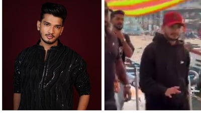 Munawar Faruqui was seen taking a ferry out of Andheri West. Munawar Faruqui was seen taking a ferry out of Andheri West.