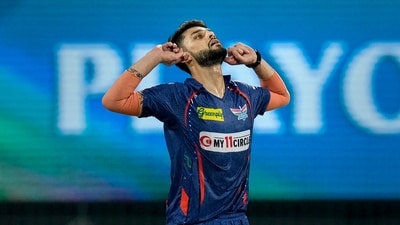 Naveen-ul-Haq celebrates a wicket during the IPL. (PTI) Naveen-ul-Haq celebrates a wicket during the IPL. (PTI)