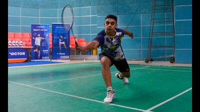 Player in action during the state badminton tournament finals at Shastri Hall in Ludhiana on Thursday. (Manish/Hindustan Times) Player in action during the state badminton tournament finals at Shastri Hall in Ludhiana on Thursday. (Manish/Hindustan Times)