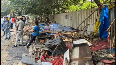 The Gurugram Metropolitan Development Authority (GMDA) along with the Municipal Corporation of Gurugram (MCG) and the National Highways Authority of India (NHAI) officials carried out a large-scale demolition drive along NH 48 near Rajiv Chowk and connecting roads on Thursday in Gurugram. (Representational Image) The Gurugram Metropolitan Development Authority (GMDA) along with the Municipal Corporation of Gurugram (MCG) and the National Highways Authority of India (NHAI) officials carried out a large-scale demolition drive along NH 48 near Rajiv Chowk and connecting roads on Thursday in Gurugram. (Representational Image)