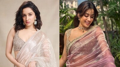 From Shraddha Kapoor to Janhvi Kapoor: Bollywood fashionistas prove that crushed tissue sarees are the latest festive trend you need to hop onto (Photos: Instagram)