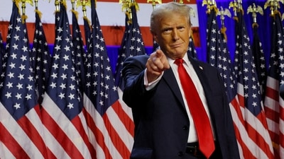 Republican presidential nominee and former U.S. President Donald Trump takes the stage to address supporters at his rally, at the Palm Beach County Convention Center in West Palm Beach, Florida, U.S., November 6, 2024. REUTERS/Brian Snyder/File Photo (REUTERS)
