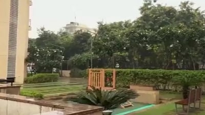 Artificial rain in Gurugram sector 82 (Screengrab) Artificial rain in Gurugram sector 82 (Screengrab)