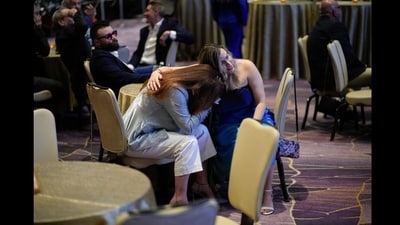 Following Donald Trump's victory over Kamala Harris, liberals shared emotional meltdown videos online, leading to widespread trolling. (AP Photo/John Locher) Following Donald Trump's victory over Kamala Harris, liberals shared emotional meltdown videos online, leading to widespread trolling. (AP Photo/John Locher)