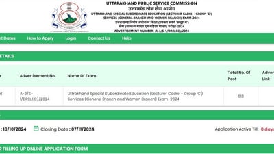 UKPSC lecturer recruitment 2024: Last date to apply today for 613 vacancies UKPSC lecturer recruitment 2024: Last date to apply today for 613 vacancies