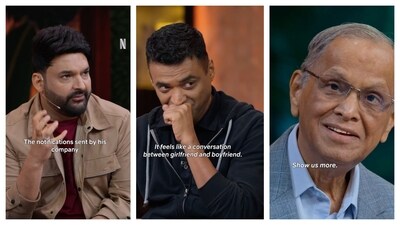 On The Great Indian Kapil Show, the host invited Deepinder Goyal and Narayana Murthy. On The Great Indian Kapil Show, the host invited Deepinder Goyal and Narayana Murthy.