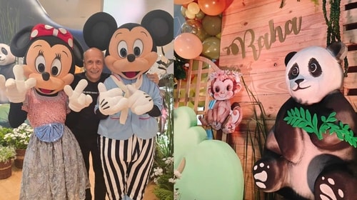 Mahesh Bhatt at Raha's jungle safari-themed birthday party Mahesh Bhatt at Raha's jungle safari-themed birthday party