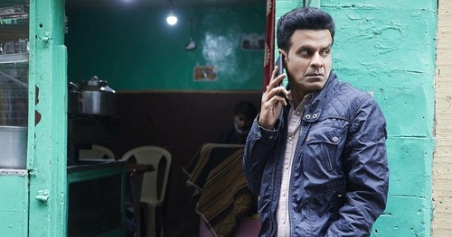 Manoj Bajpayee in a still from The Family Man. Manoj Bajpayee in a still from The Family Man.