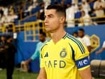 Al Nassr's Cristiano Ronaldo before a match.