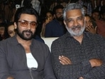 SS Rajamouli was one of the chief guests at the pre-release event for Suriya's Kanguva in Hyderabad. SS Rajamouli was one of the chief guests at the pre-release event for Suriya's Kanguva in Hyderabad.