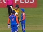 Sanju Samson and Suryakumar Yadav argue with Marco Jansen Sanju Samson and Suryakumar Yadav argue with Marco Jansen