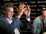 Wasim Akram reacts after Shaheen Afridi drops a catch Wasim Akram reacts after Shaheen Afridi drops a catch
