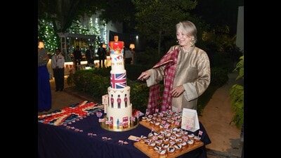 Deputy high commissioner Caroline Rowett said, “It is a privilege to celebrate the king’s birthday with friends from Chandigarh and the surrounding region.” (HT Photo)